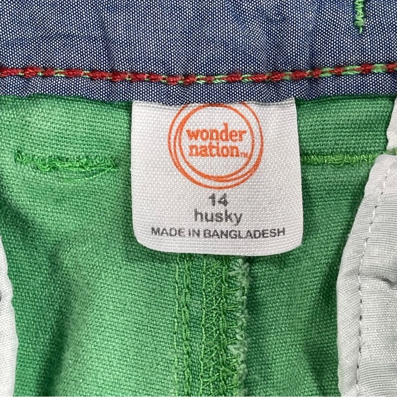 Wonder Nation size 14 husky light green shorts with adjustable waist - Picture 7 of 8